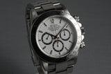 1999 Rolex SS Zenith Daytona 16520 White Dial with Box and Papers