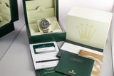 2007 Rolex Green Anniversary Submariner 16610LV with Box and Service Papers