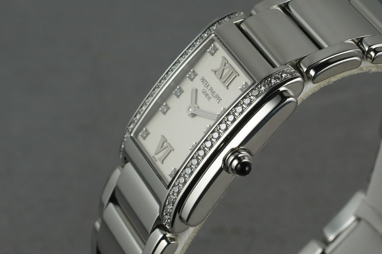 Patek Philippe Ladies 24 with Diamonds and Box and Papers