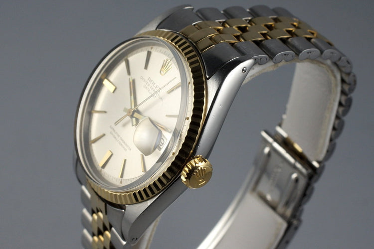 1967 Rolex Two Tone DateJust 1601 Silver Dial