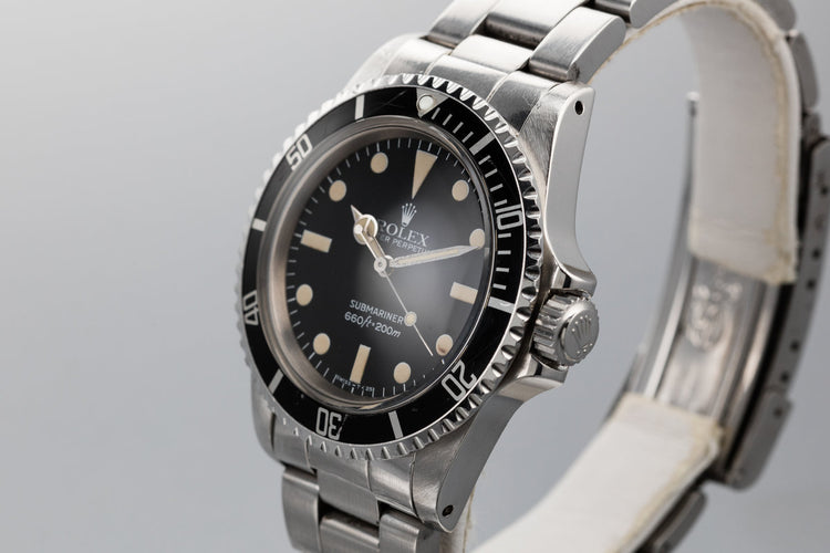 1981 Rolex Submariner 5513 with Mark 4 Maxi Dial and Box and Papers
