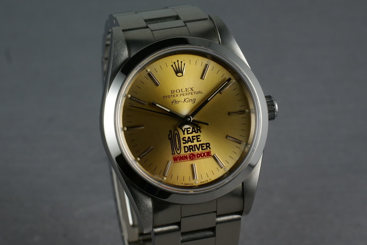 HQ Milton 1993 Rolex Air King 14000 Winn Dixie safe driver award