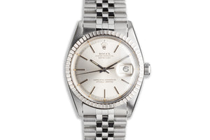 1976 Rolex Stainless Steel 1603 Datejust Silver Dial Creamy Lume Plots