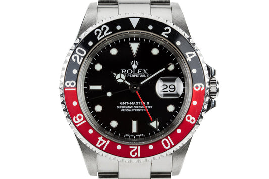 2001 Rolex GMT II 16710 with Coke Insert