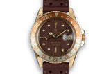 1969 Rolex 18K YG GMT-Master 1675 Matte Brown Nipple Dial