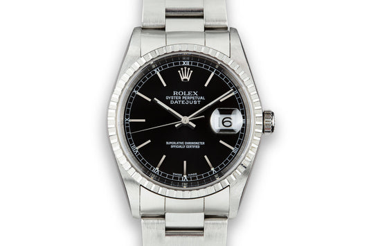 2003 Rolex DateJust 16220 Black Dial