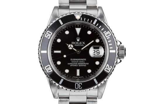 1995 Rolex Submariner 16610 with Luminova Service Dial and Box