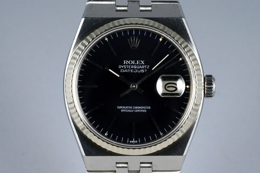 1980 Rolex OysterQuartz Datejust 17014 Black Dial