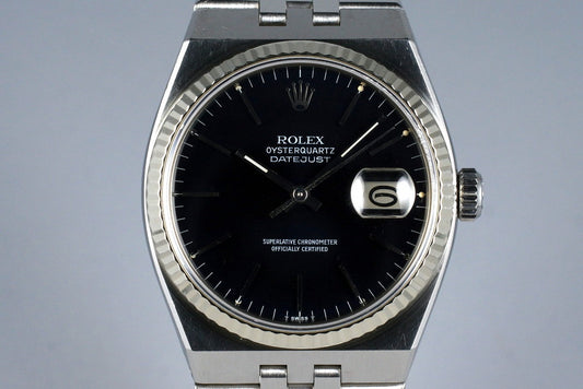 1980 Rolex OysterQuartz Datejust 17014 Black Dial