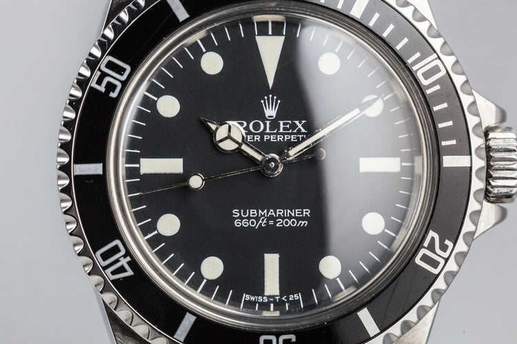 1983 Rolex Submariner 5513 MK V Maxi Dial with Box and Papers