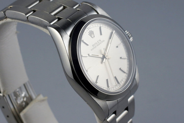 1995 Rolex MidSize Oyster Perpetual 67480 Silver Dial