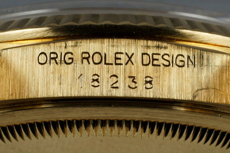 1990 Rolex YG Day-Date 18238 with Diamond Dial