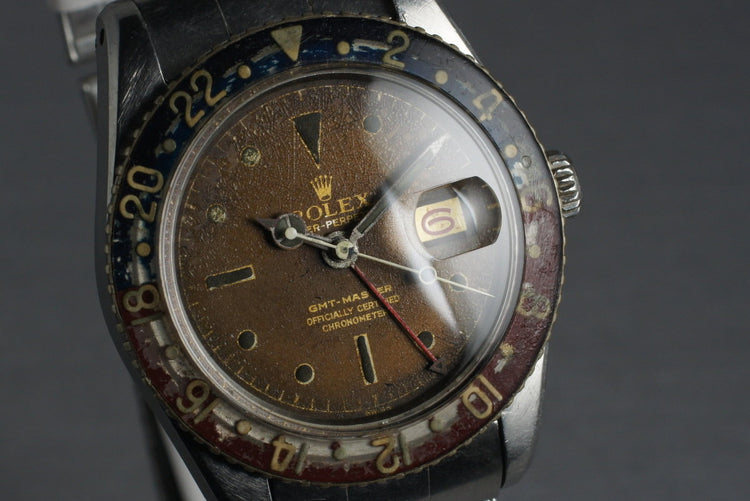 1958 Rolex GMT 6542 with tropical brown dial and bakelite insert