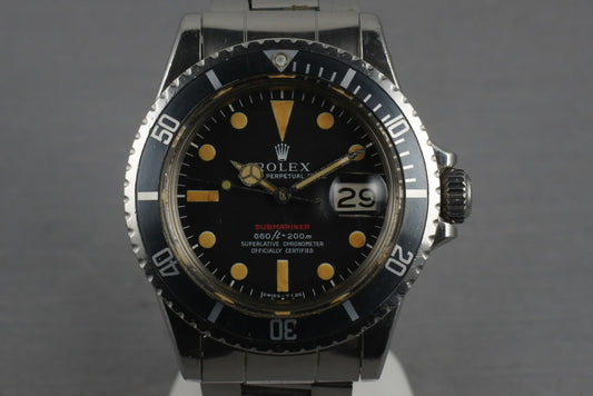 1971 Rolex Red Submariner 1680 Mark IV with Orange Lume