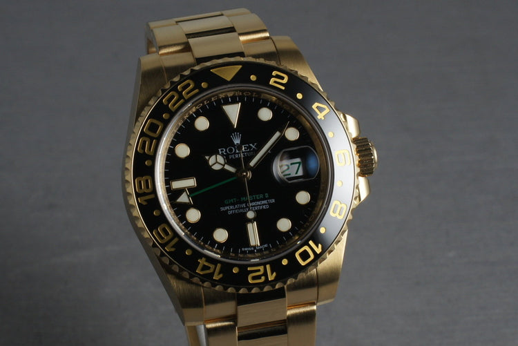 Rolex Ceramic GMT 18K Black Dial 116718 with box and papers