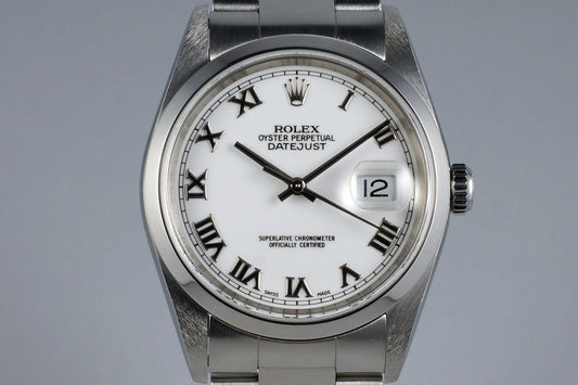 2003 Rolex DateJust 16200 with White Roman Dial