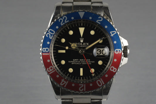 1963 Rolex GMT1675 PCG Gilt Underline with Military History