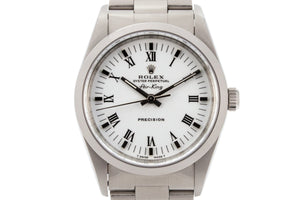 1996 Rolex Air-King 14000 White Roman Dial