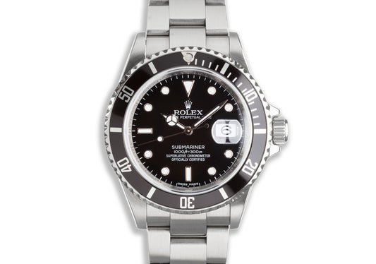 2010 Rolex Submariner 16610 Box & Card, Booklets, Hangtag & Cloth