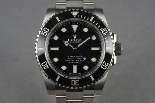 2013 Rolex Submariner 114060 with Box and Papers