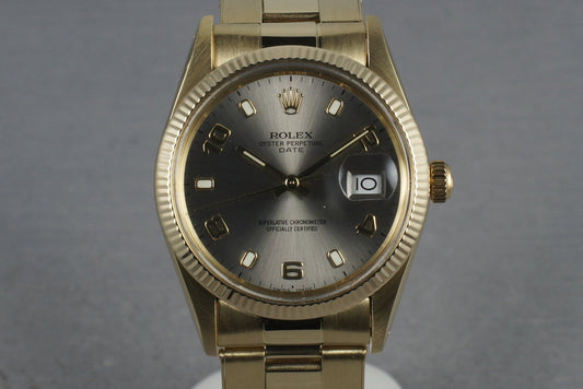 Rolex Date 15037 with Riveted band with 57 end pieces
