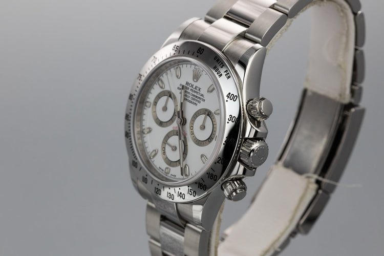 2009 Rolex Daytona 116520 White Dial with Box and Papers