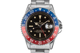 1960 Rolex GMT-Master 1675 Pointed Crown Case with "Spider Cracking" Gilt Chapter Ring Dial