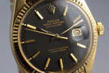1972 Rolex YG DateJust 1601 Matte Black Dial