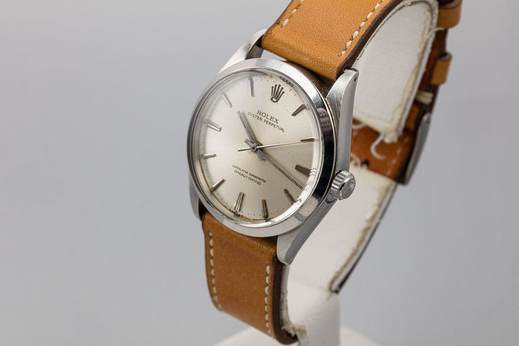 1965 Rolex Oyster Perpetual 1002 Silver Dial with Papers