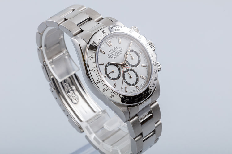 1997 Rolex Daytona 16520 White Tritium Dial with Box & Papers