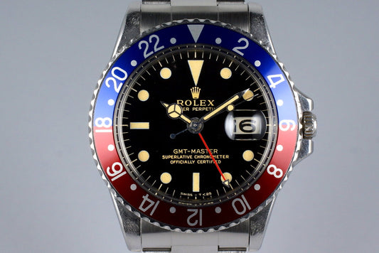 1966 Rolex GMT 1675 Glossy Gilt Dial