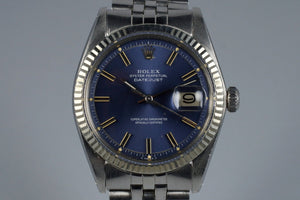 1972 Rolex DateJust 1601 with Blue Dial