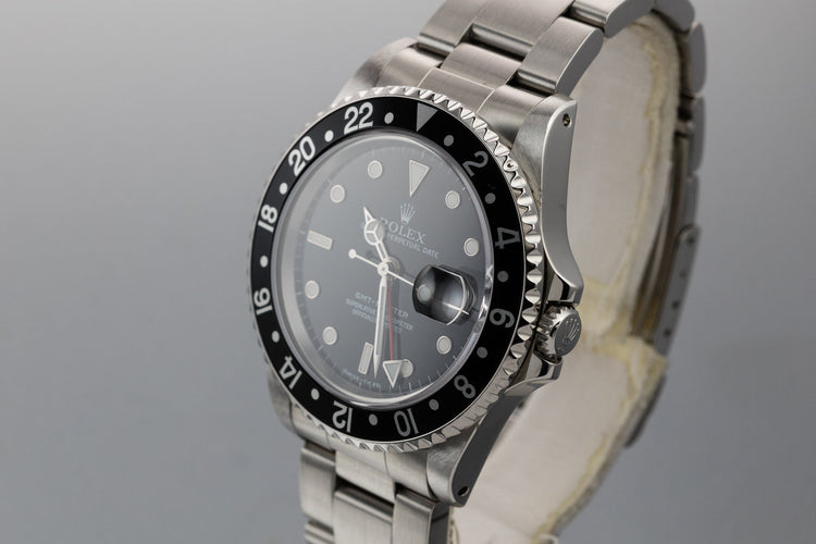 1995 Rolex GMT-Master 16700 Black Bezel with Service Papers