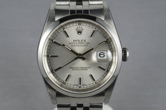 2002 Rolex Datejust 16200 with Box and Papers