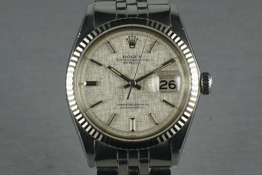 1970 Rolex Datejust 1601 with Silver Linen Dial