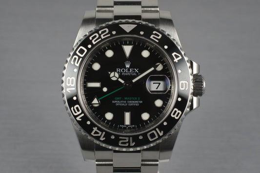 2009 Rolex GMT II 116710 with Box and Papers