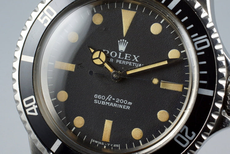 1970 Rolex Submariner 5513 Serif Dial with RSC Papers
