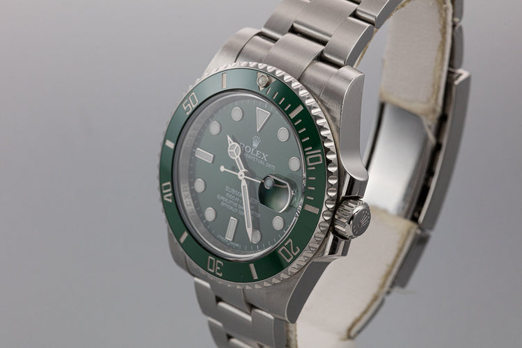 2014 Rolex Green Submariner116610LV "Hulk" with Box and Papers