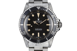 1970 Rolex Submariner 5513 Serif Dial with Box and Papers