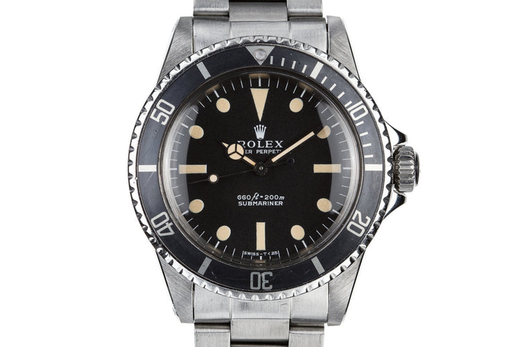 1970 Rolex Submariner 5513 Serif Dial with Box and Papers