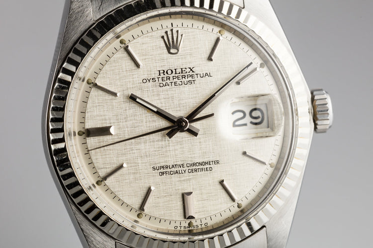 1976 Rolex DateJust 1601 with Silver Linen Sigma Dial