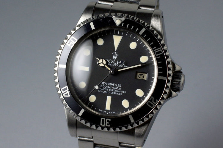 1979 Rolex Sea Dweller 1665 Mark III with Box and Papers