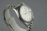 Rolex Datejust 16220 with Silver Stick Dial and Box and Papers