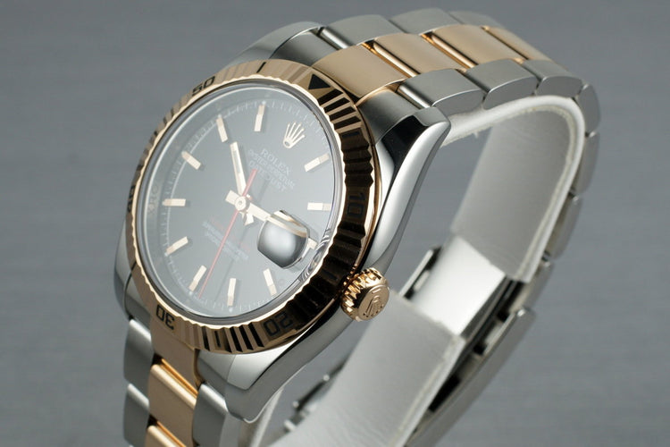 2005 Rolex Datejust Turnograph Rose Gold and Stainless Steel 116261