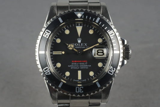 1969 Rolex Red Submariner 1680 Meters First Mark 2