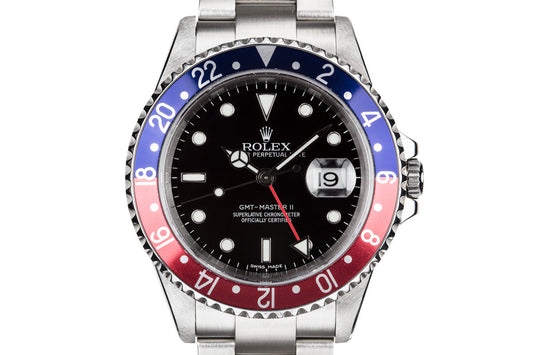 2005 Rolex GMT-Master II 16710 Pepsi "Stick Dial"