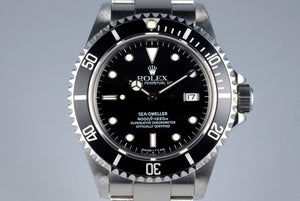 1995 Rolex Sea Dweller 16600 with RSC Papers