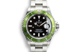 2002 Rolex Anniversary Green Submariner 16610LV MK I Maxi Dial with Box and Papers "Y Serial"