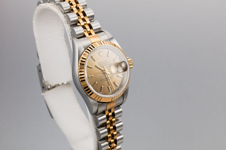 1996 Rolex Two-Tone Ladies DateJust 69173 Champagne Dial with Papers