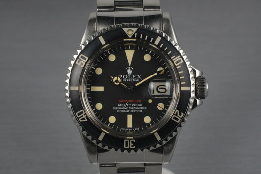 1971 Rolex Red Submariner 1680 with Mark 5 Dial
